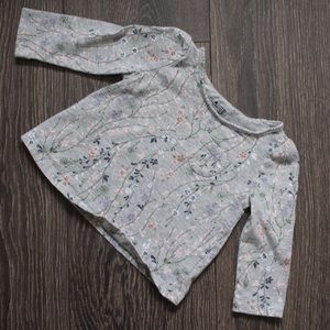 Baby Gap - long sleeve tee grey floral print